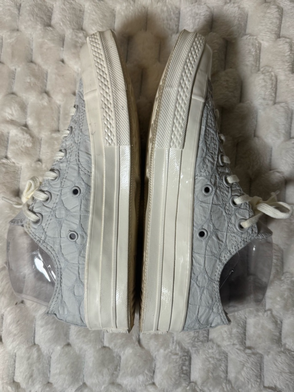 Converse Low Top W 8.5 Grey & Off-White/Cream - Picture 6 of 9